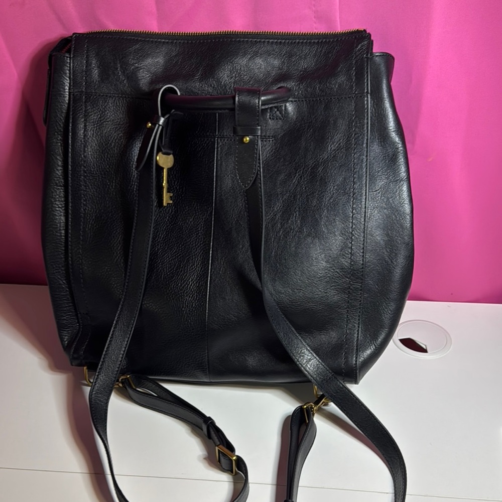 Fossil Black Leather Women's Bag - Picture 2 of 7